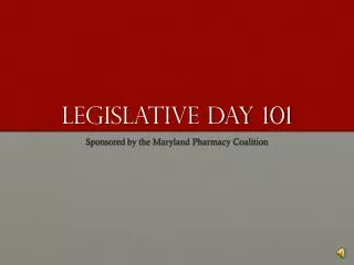 Legislative Day 101