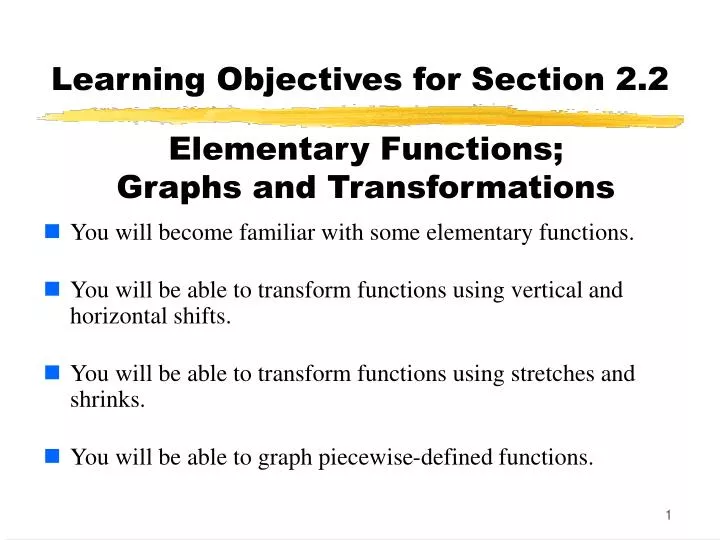 learning objectives for section 2 2