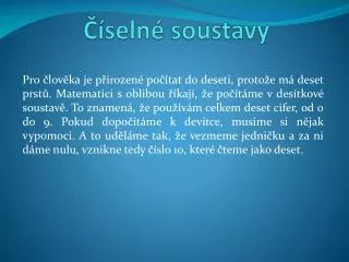 seln soustavy