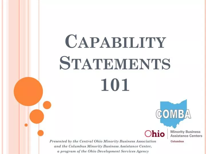capability statements 101