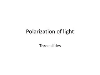 polarization of light