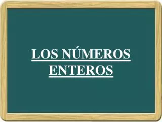 los n meros enteros