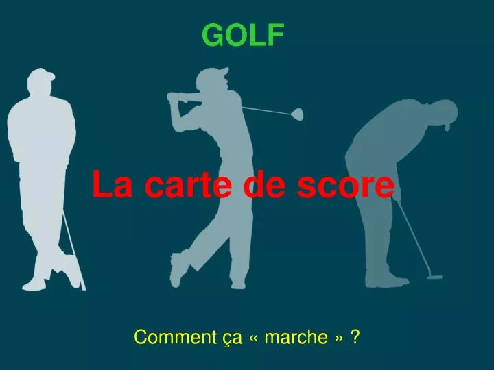 golf la carte de score comment a marche