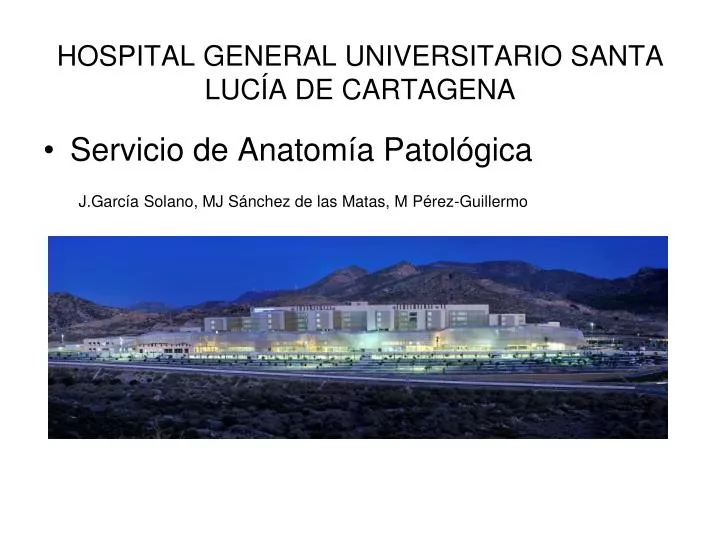 hospital general universitario santa luc a de cartagena