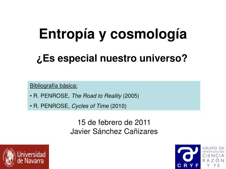 entrop a y cosmolog a