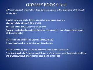 ODYSSEY BOOK 9 test