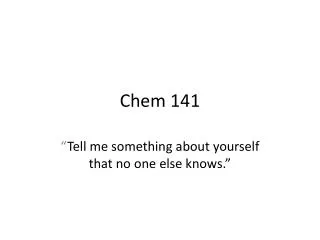 Chem 141