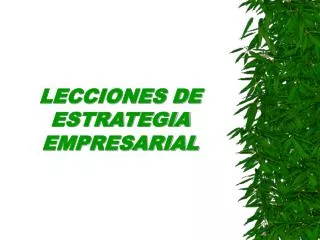 lecciones de estrategia empresarial