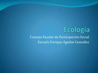 ecolog a
