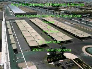 King Fahd University Of Petroleum &amp; Minerals