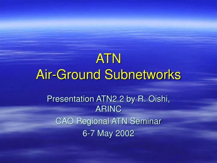 atn air ground subnetworks