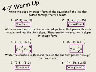 4-7 Warm Up