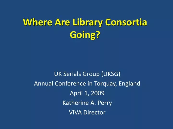 where are library consortia going