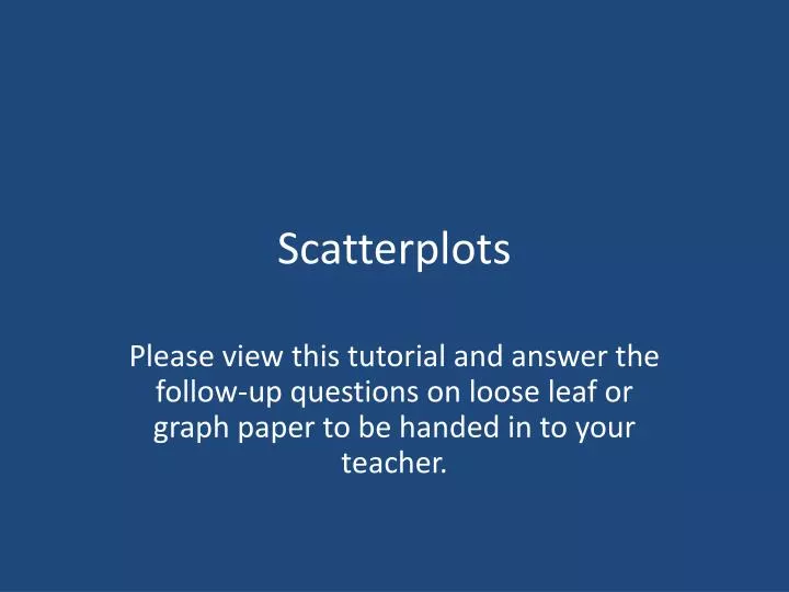 scatterplots