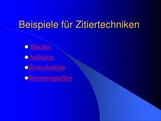 beispiele f r zitiertechniken