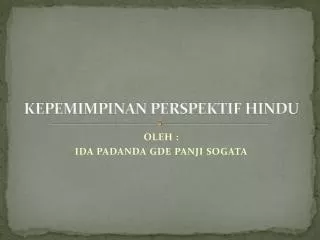 kepemimpinan perspekti f hindu