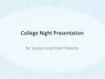 College Night Presentation - slide 1