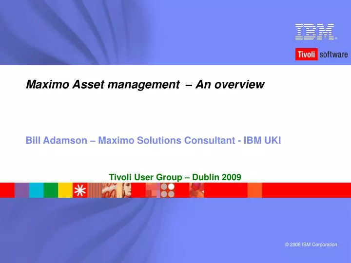 maximo asset management an overview