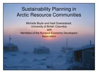 Sustainability Planning in Arctic Resource Communities