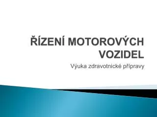 zen motorov ch vozidel