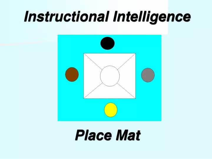 instructional intelligence place mat