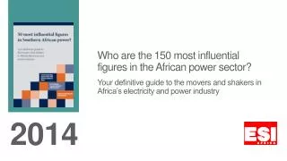 Who are the 150 most influential figures in the African power sector?