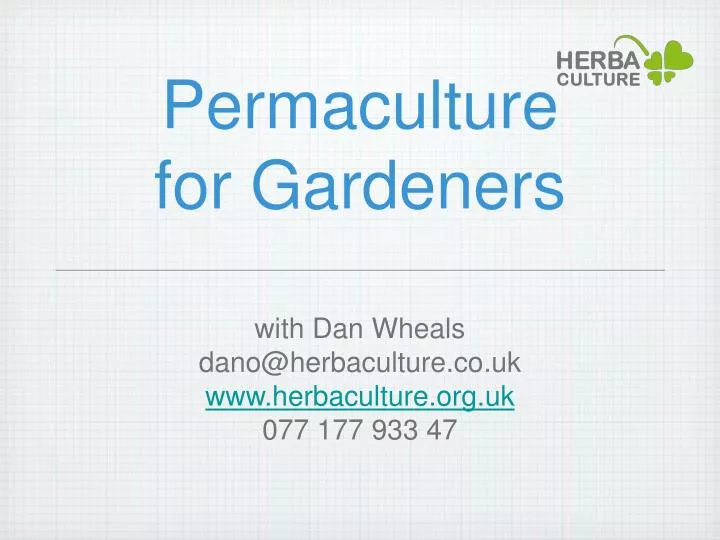 permaculture for gardeners