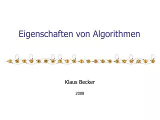 eigenschaften von algorithmen