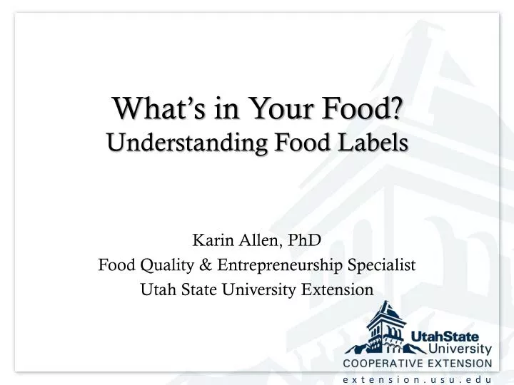 what s in your food understanding food labels