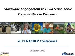 Statewide Engagement to Build Sustainable Communities in Wisconsin
