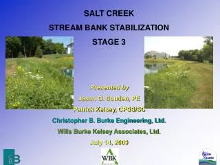 SALT CREEK STREAM BANK STABILIZATION STAGE 3