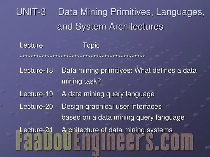 unit 3 data mining primitives languages and system architectures