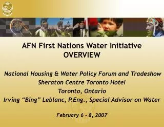 AFN First Nations Water Initiative OVERVIEW