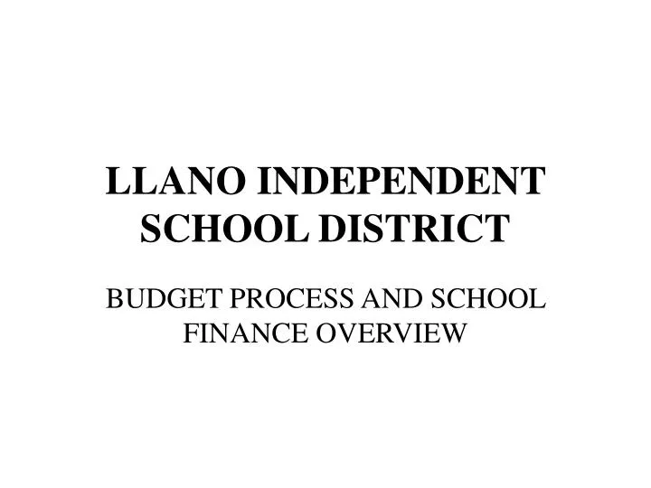 llano independent school district