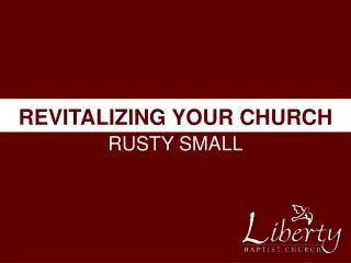 REVITALIZING YOUR CHURCH
