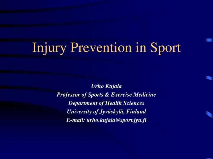 injury prevention in sport
