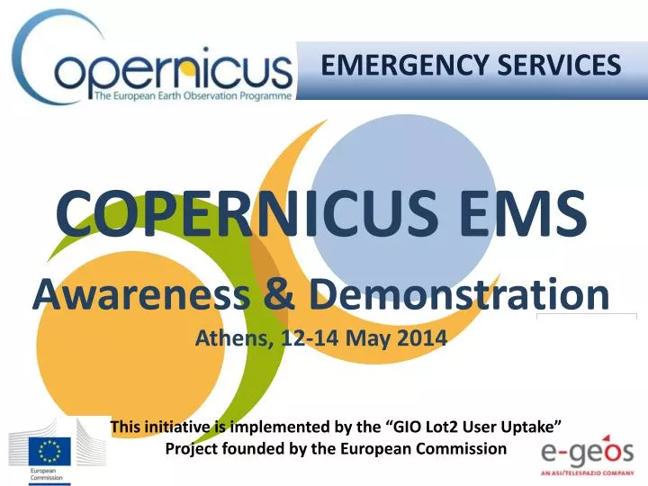 copernicus ems awareness demonstration athens 12 14 may 2014