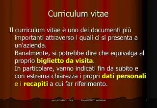 curriculum vitae