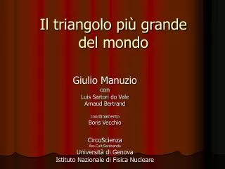 il triangolo pi grande del mondo