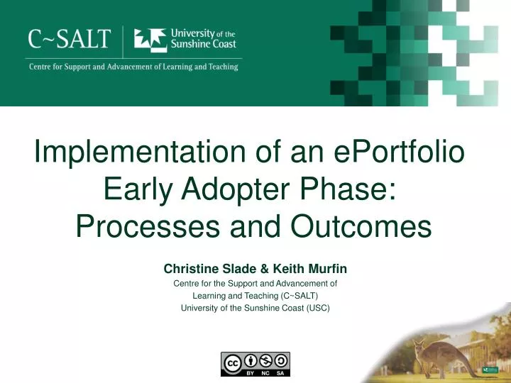 implementation of an eportfolio early adopter phase processes and outcomes