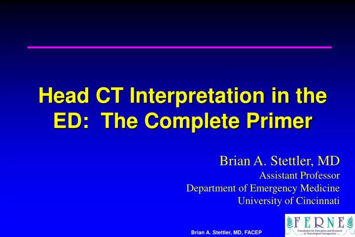 head ct interpretation in the ed the complete primer