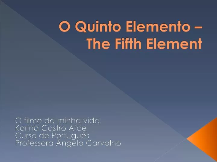o quinto elemento the fifth element