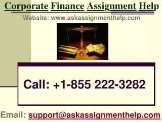 Get Corporate finance assignment help from askassignmenthelp