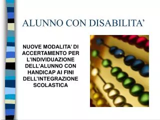 alunno con disabilita