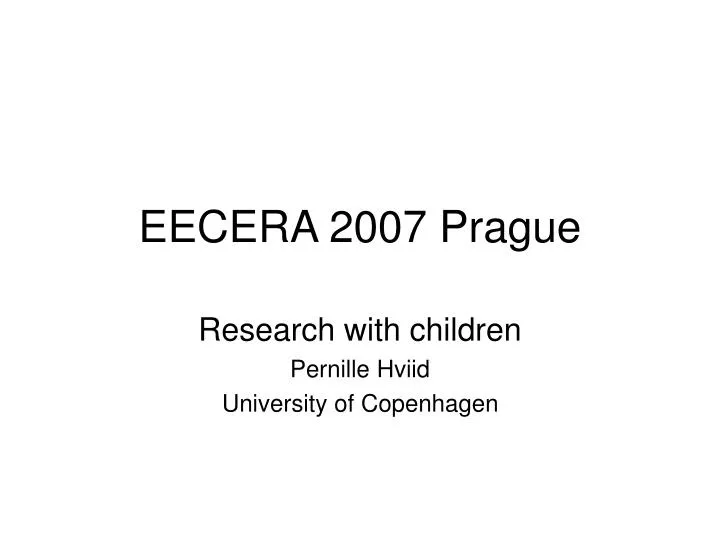 eecera 2007 prague
