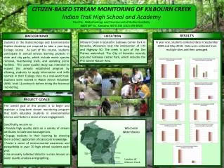 CITIZEN-BASED STREAM MONITORING OF KILBOURN CREEK Indian Trail High School and Academy