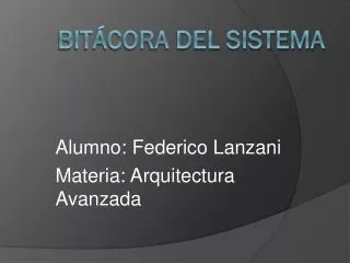 alumno federico lanzani materia arquitectura avanzada