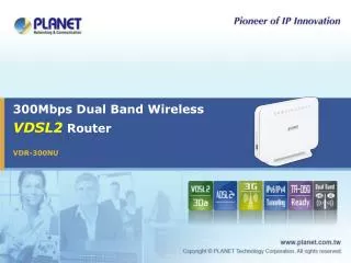 300Mbps Dual Band Wireless VDSL2 Router
