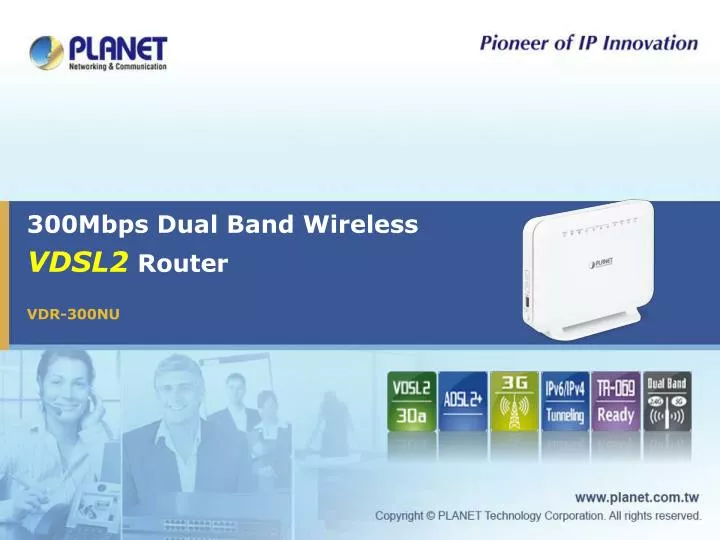300mbps dual band wireless vdsl2 router