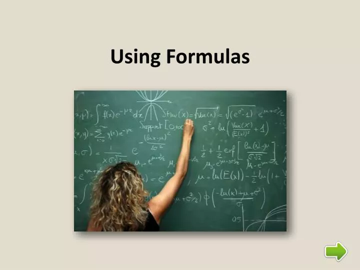 using formulas